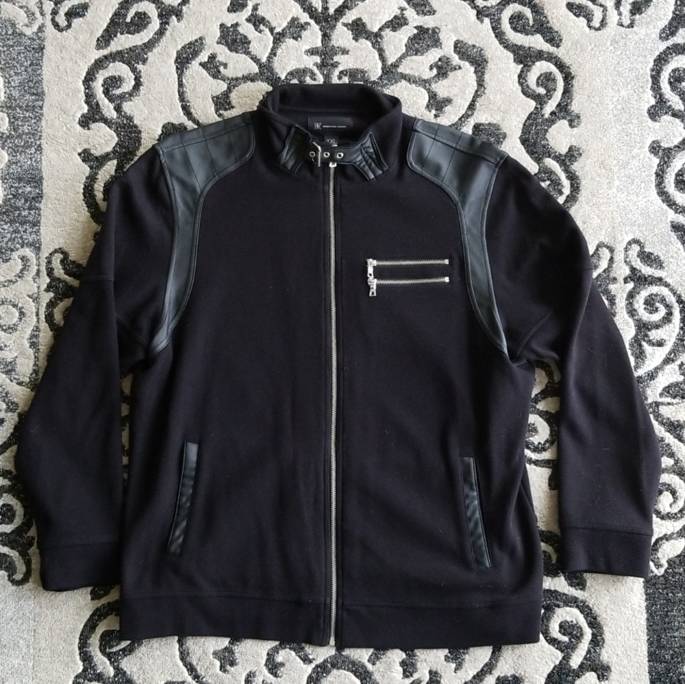 😎International Concepts Black Zip-Up Jacket😎🤘
